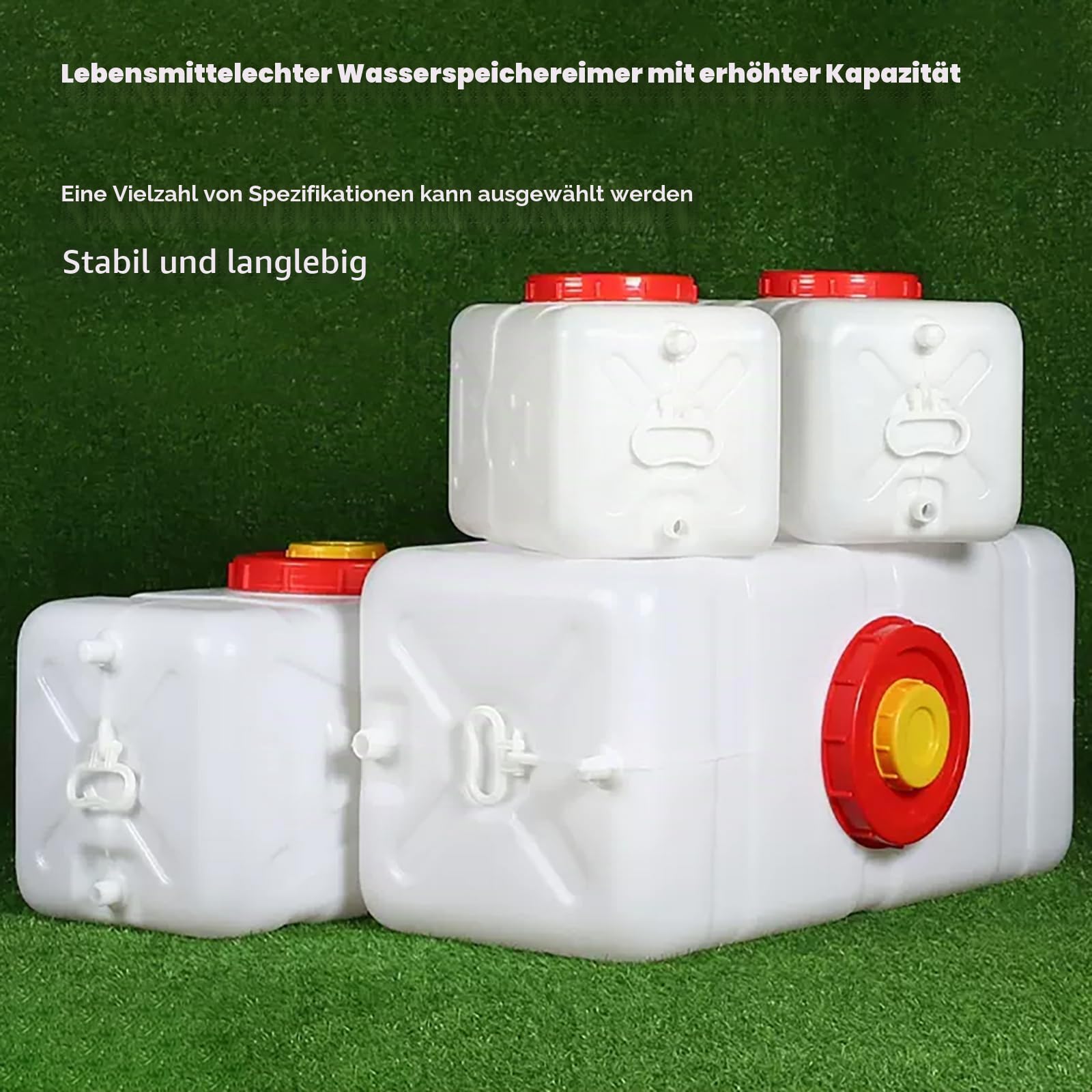 Tragbarer, Tropffester Wasserbehälter Mit Wasserhahn Großer Wassertank Für Den Haushalt Kunststoff-Wasserbehälter Für Haushalt, Camping Und Outdoor-Aktivitäten