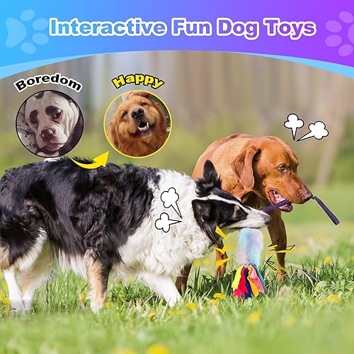 Miniatura 4 de Juguetes de cuerda para perros, juguetes de cuerda para perros casi indestructibles con chirrido fuerte, juguete interactivo ideal para