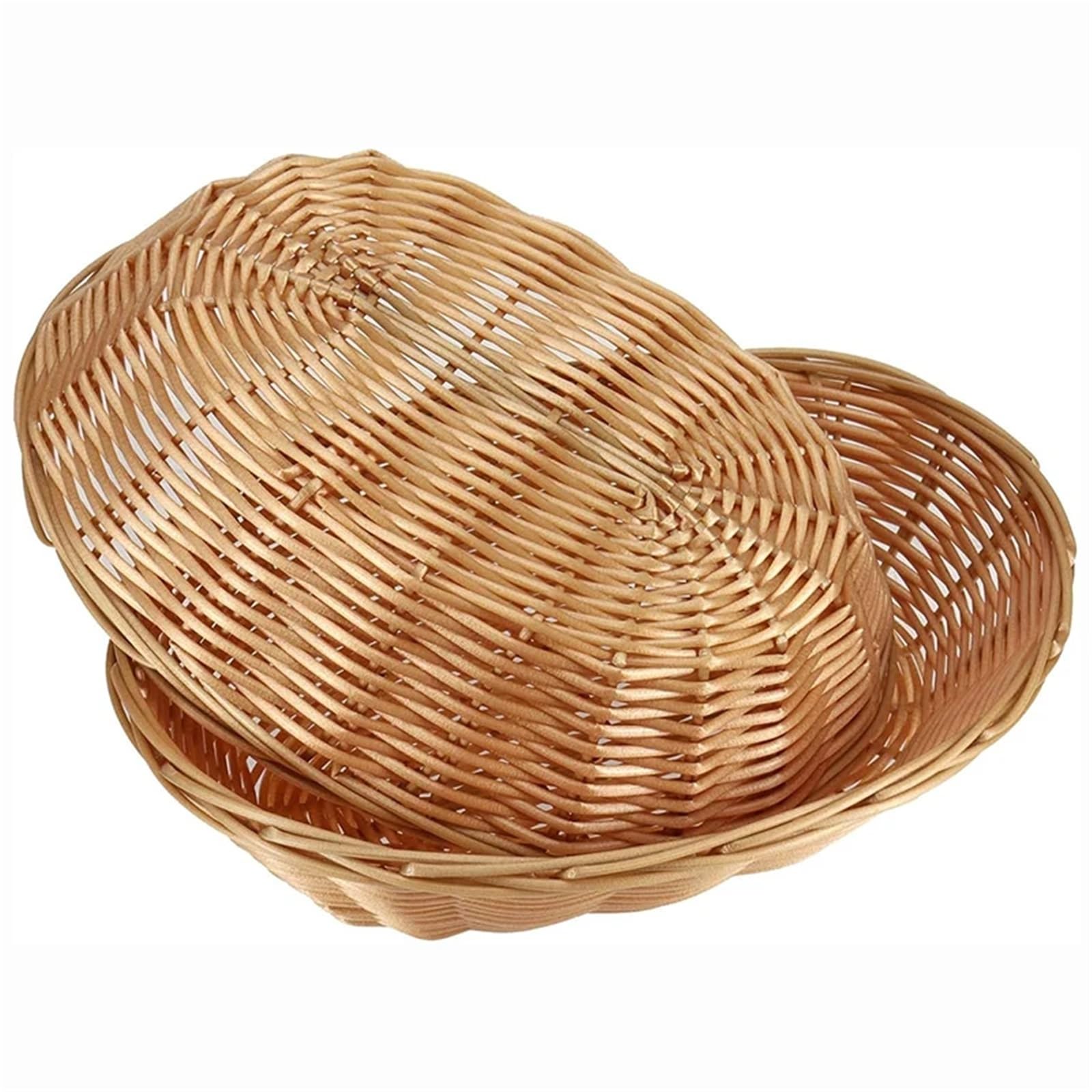 8/20Pcs Wicker Bread Baskets, Handwoven Oval Basket, Tabletop Fruit Vegetables Food Serving Basket for Home Kitchen pour l'organisation de la Maison(5.5 * 16.5 * 21.5cm-20Pcs)