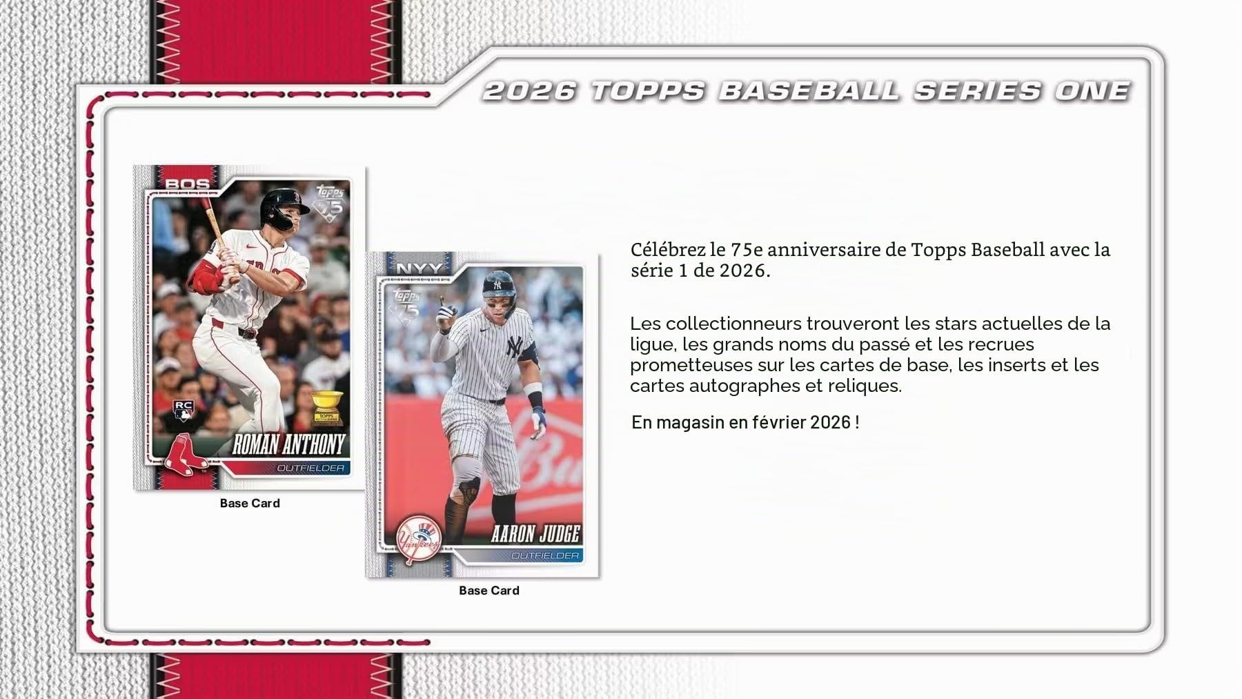 MLB 2026 Topps Series 1 Boîte de baseball Mega Box