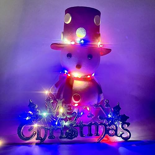 Miniatura 197 de Paquete de 2 guirnaldas de luces LED, funcionan con pilas, 5 m, 50 luces intermitentes, temporizador, impermeables, para habitaciones, bodas