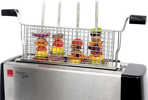 Miniatura 3 de Ronco Cesta multiusos Ready Grill con brochetas