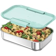 Smash Microwave Safe Stainless Steel 1 Compartment Bento Lunch Box, 44oz Mint