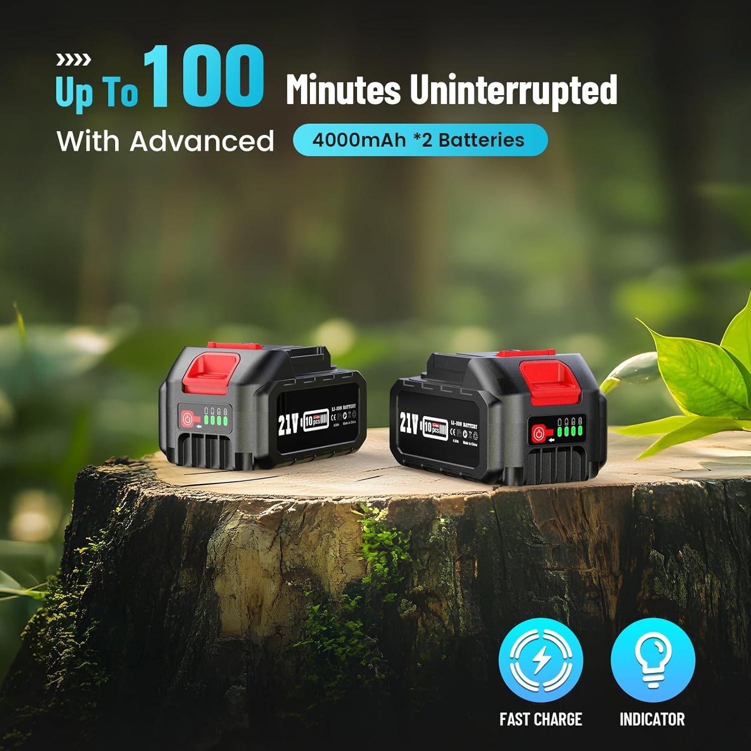 SEESII 6-in-1 Cordless Pole Saw & Hedge Trimmer Grass Shears Combo Kit with Battery Charger