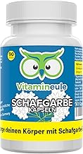Yarrow Capsules - High Dose 300 mg 10:1 Extract (Equivalent to 3,000 mg Yarrow Powder) - Vegan & Bioactive - Production in Germany - No Additives - Achillea millefolium - Vitamineule®