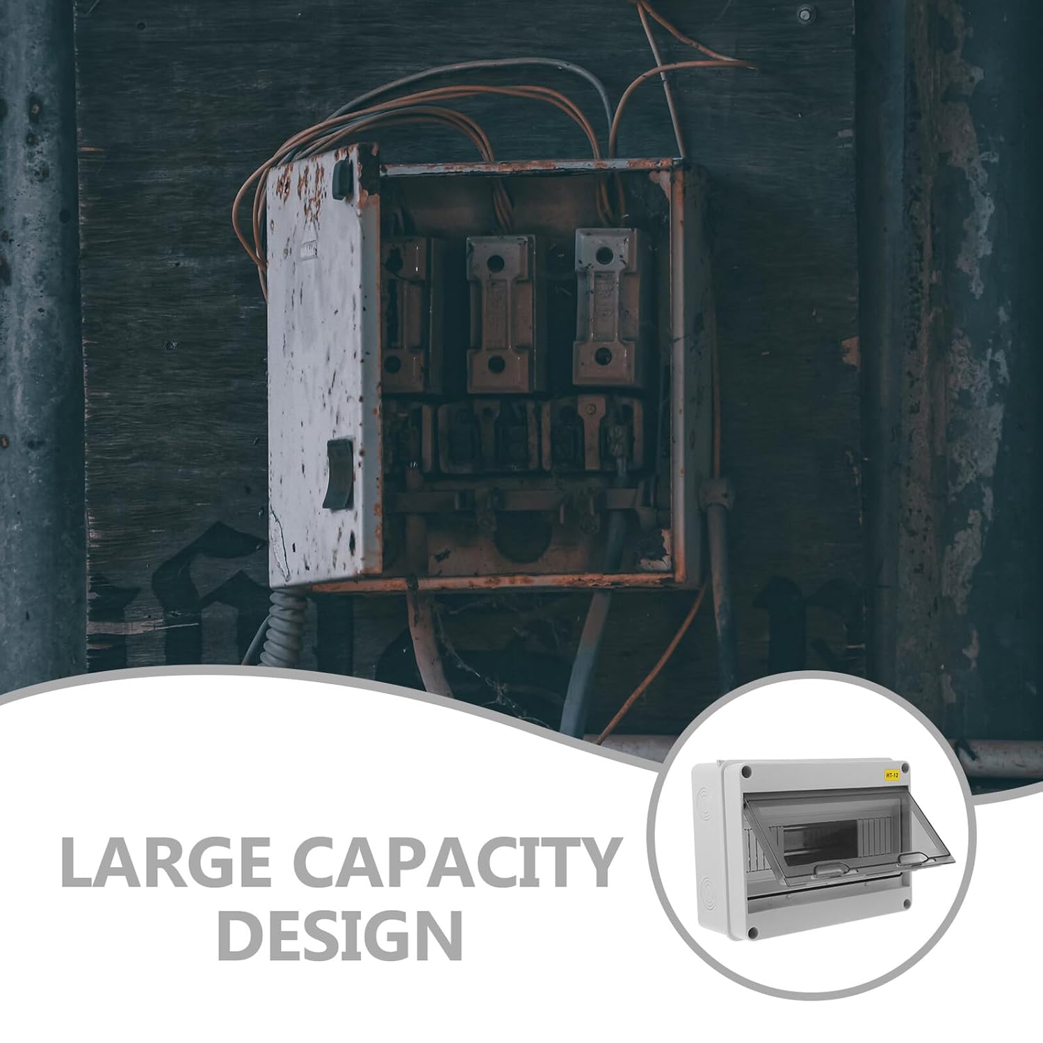 Junction Box Electric Box Large Capacity Abs Plastic Outdoor Electrical Wiring Enclosure Weatherproof Switch and Plug Protection