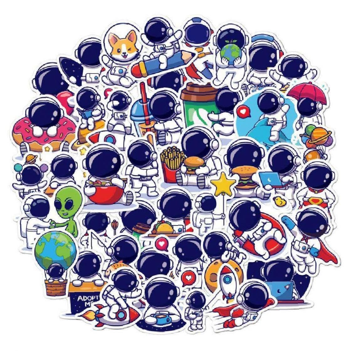 Amazon.co.jp: かわいい 宇宙飛行士 宇宙 シール ステッカー 防水