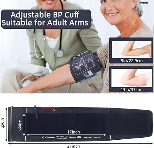 Miniatura 4 de Brazalete grande de presión arterial, 8.7"-16.5" (22-42CM) BP Cuff compatible con monitor Omron BP, brazalete XL de repuesto para brazo grande de