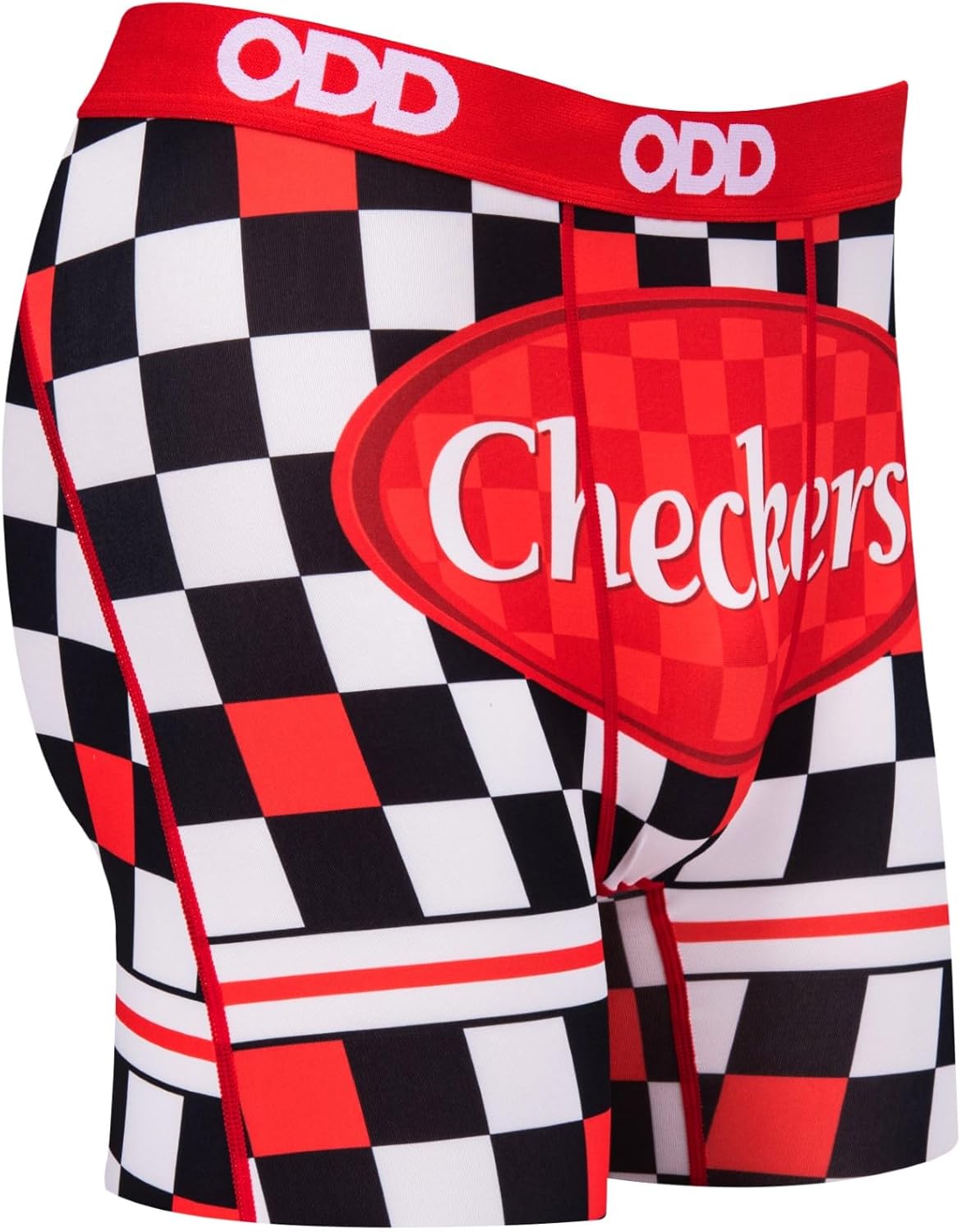 Odd Sox Men's Gift Idea Novelty Underwear Boxer Briefs, Checkers- X-Large