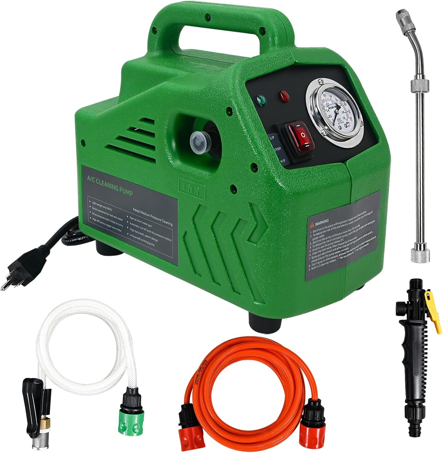 ZPB140 Port A Blaster HVAC Coil Cleaning, Portable Pressure Washer, Coil Jet Cleaner for ac Unit 120V 80W Suitable for Indoor and Outdoor Flow Rate 4L/min Can only be Used with Water, not for air