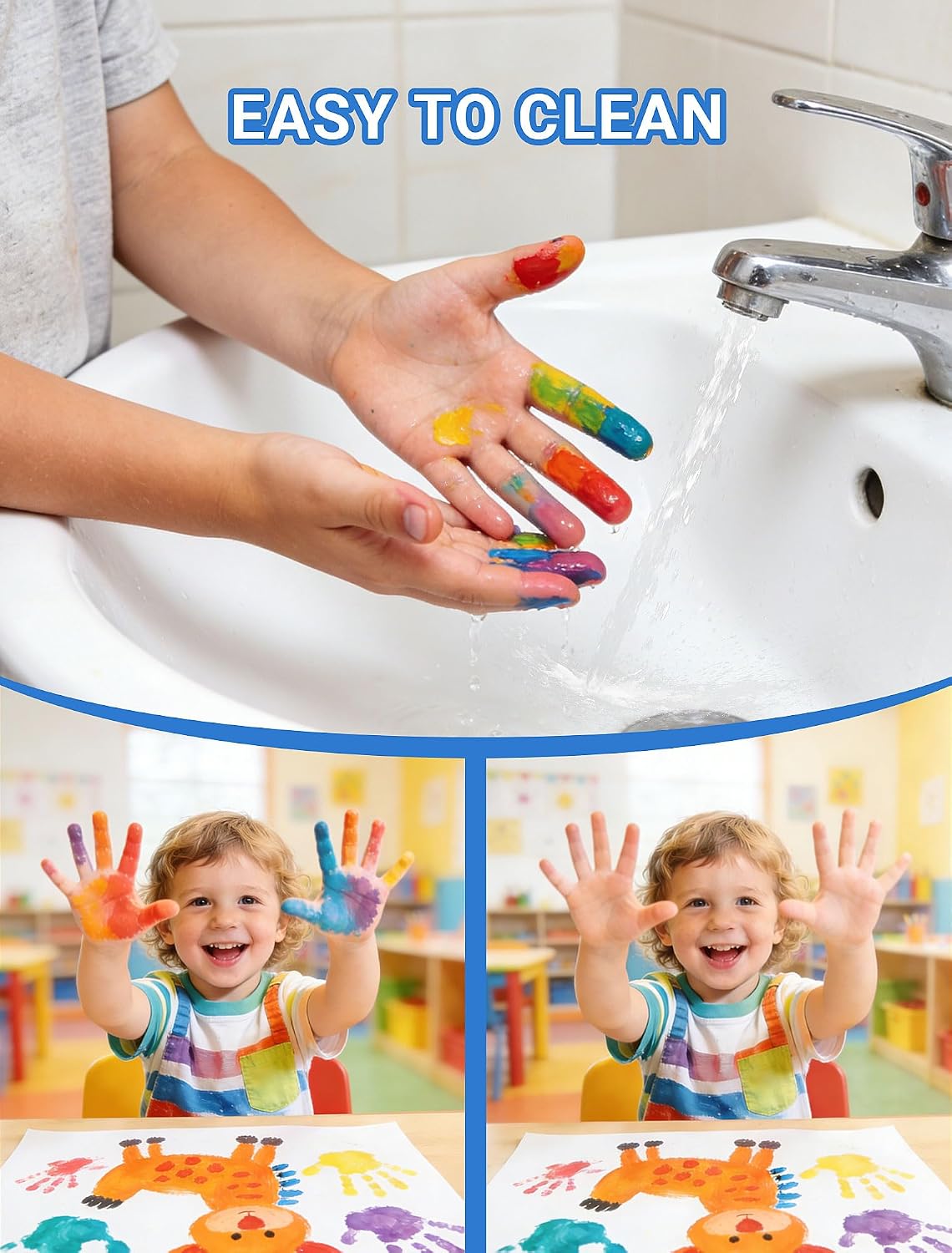  Rainbow Ink Pads, Washable Finger Stamp Pads for Kids Crafts | Rainbow Colors, Washable Ink pads, Safe Finger Stamping Fun, Works on Paper, Wood & Fabric, Great for DIY Crafts thumbnail