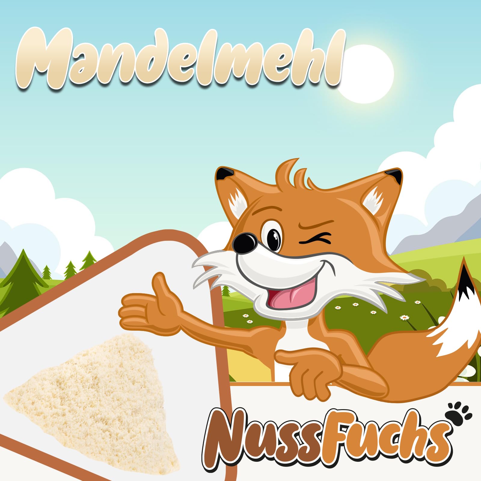 Mandelmehl 3kg im Eimer blanchiert fein gemahlen naturbelassen NussFuchs
