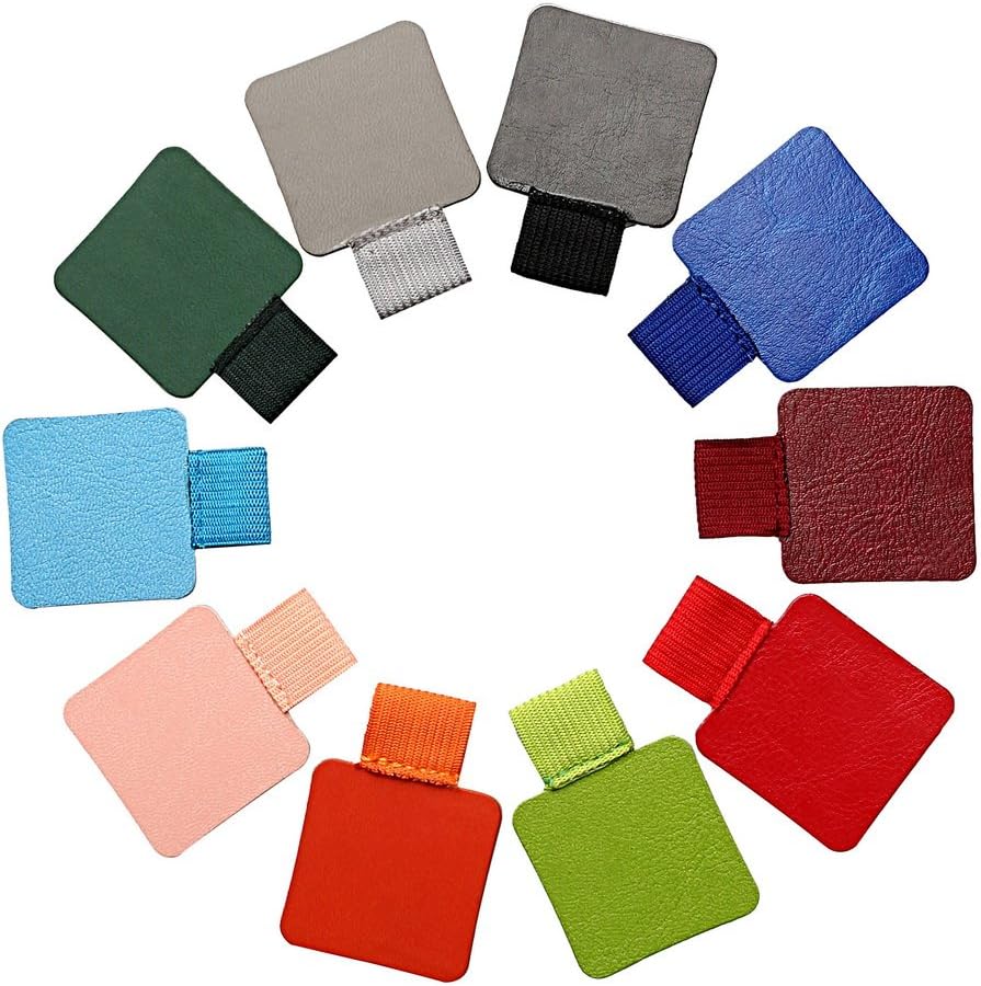 VOMONO 10 Pack Pen Loop, 10 Colors Journal Pen Holders Elastic Pen Loop Self-adhesive Pen Holder Pencil Loop Pen Loop Holder for Notebook