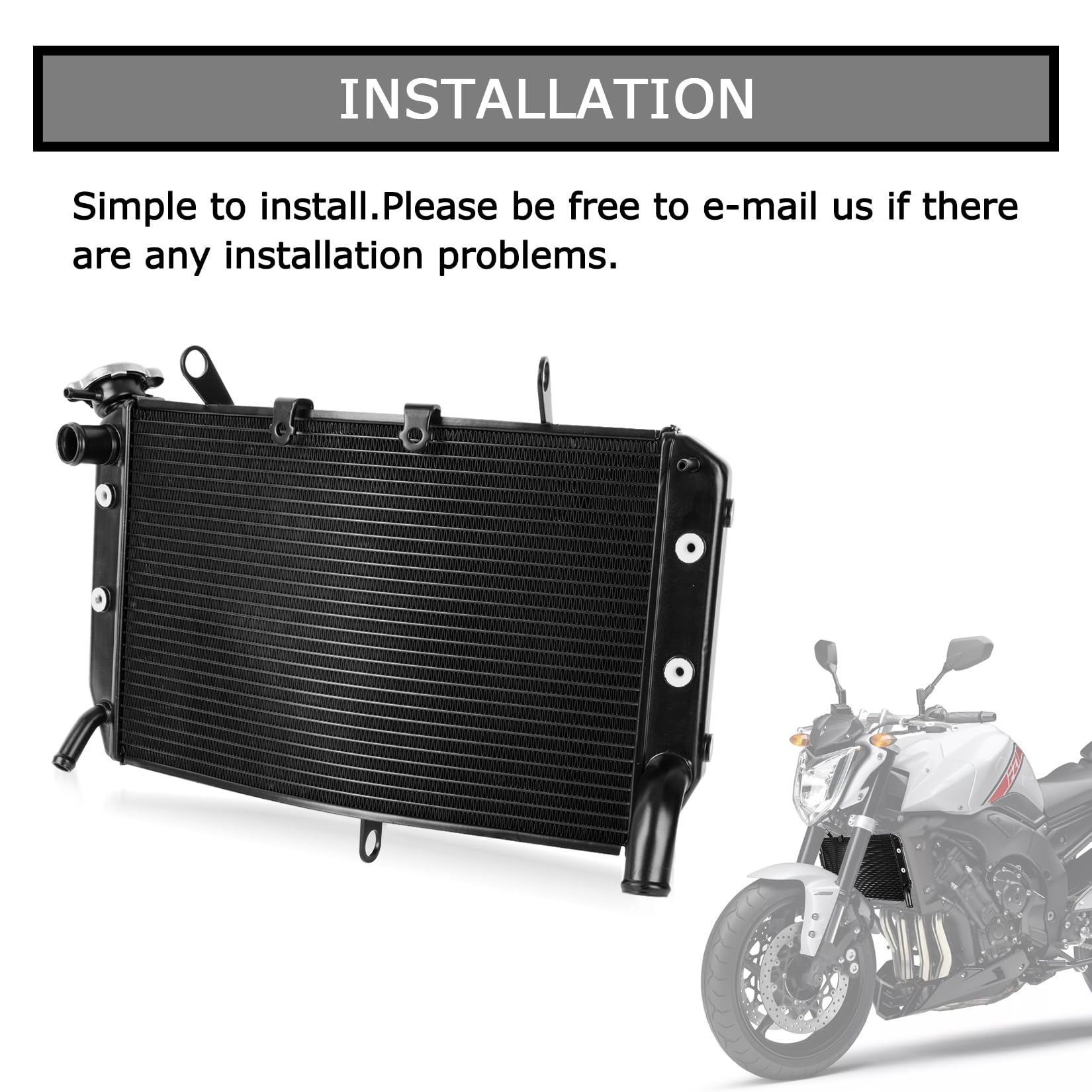 Raffreddamento del Radiatore Dell'olio del Radiatore del Motore per FZS 1000 2006-2015,per FAZER 1000 FZ1S FZ1N 2006-2012,per FZ8 FZ-N FZ-S 2011-2015 PSLER Accessori Moto