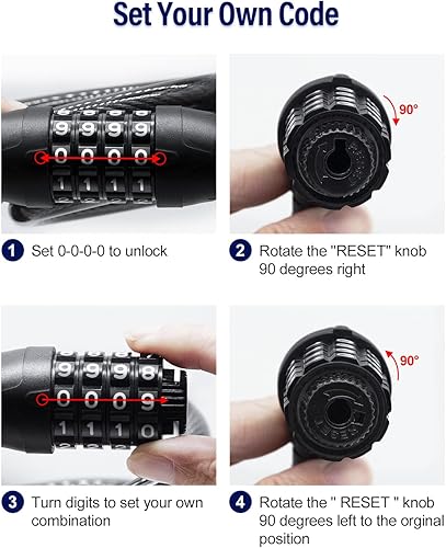 Miniatura 6 de NDakter Cerradura de bicicleta, cerraduras de scooter E con diseño único macho estrecho, especialmente adecuado para todas las series de scooter