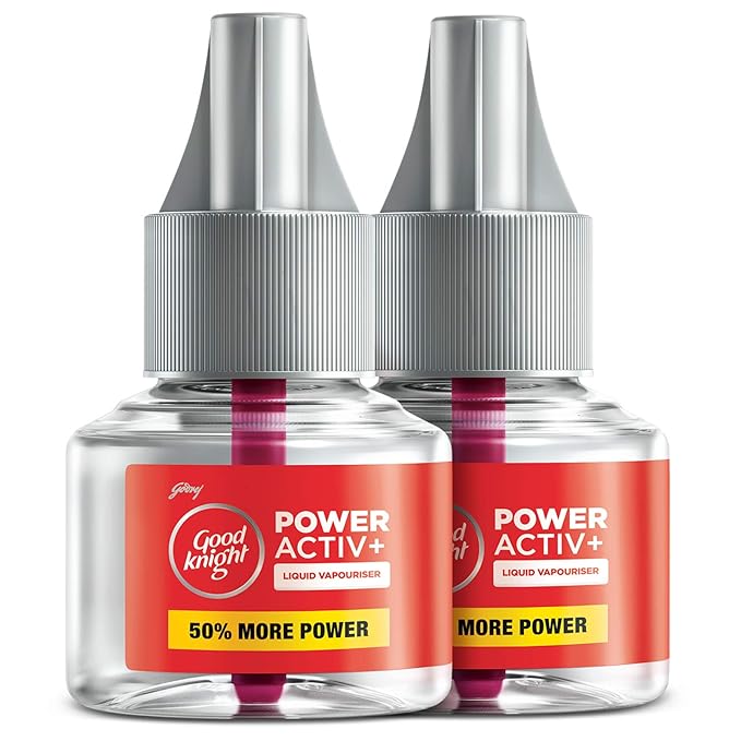 Good knight Power Activ+ Liquid Vapourizer | Mosquito Repellent Refill | Pack of 2 (45ml each)