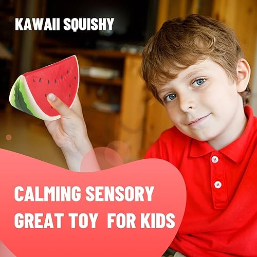 Miniatura 3 de Juguete antiestrés de sandía Anboor de 5.5 pulgadas, kawaii, perfumado, para coleccionistas, de color al azar (1 unidad)
