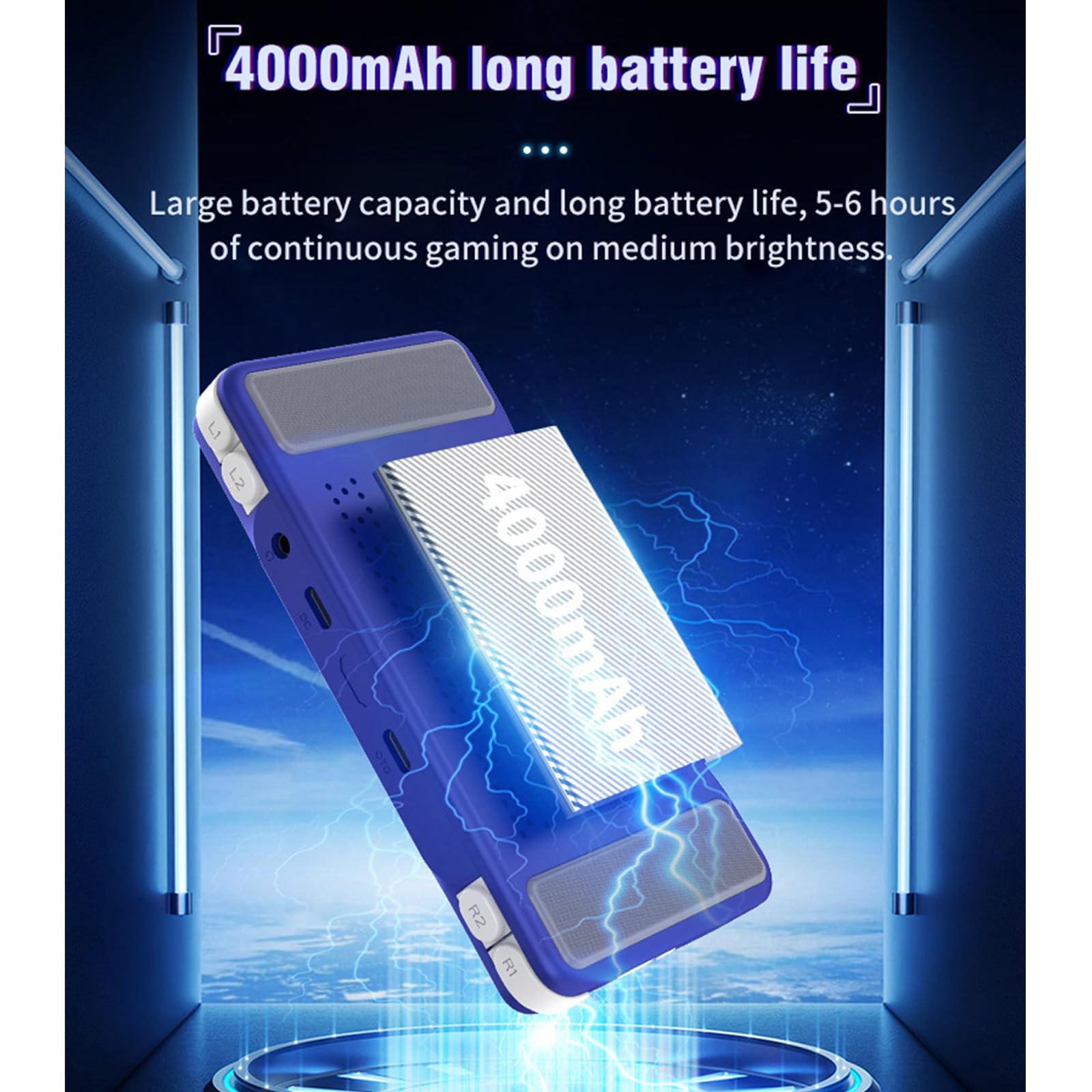 Dispositivo gioco tradizionale portatile estremamente trasportabile da 128 Schermo a punta da tre punti a cinque piedi 18.000 intestazioni Capacità riproduzione immediata Batteria a lunga