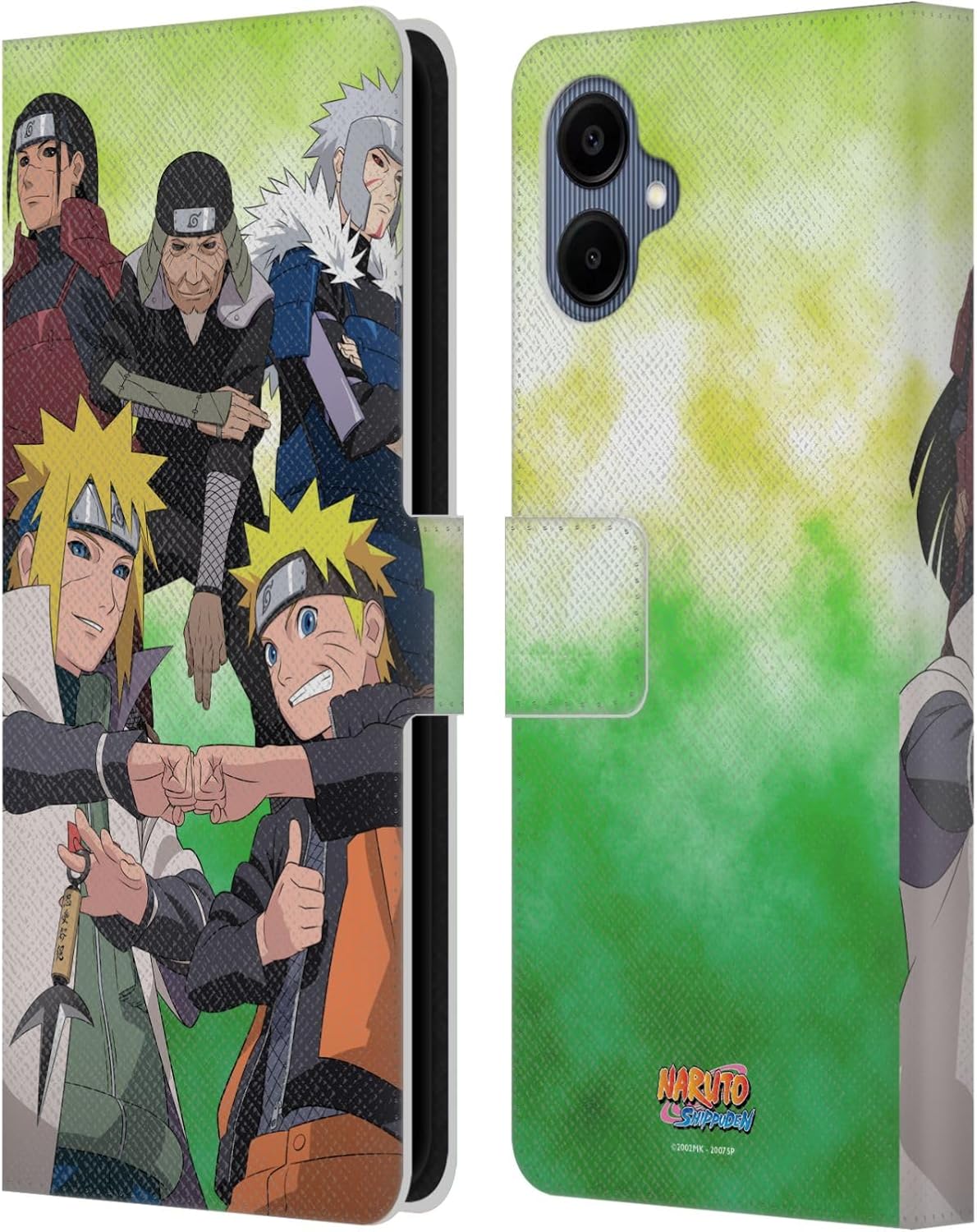 Head Case Designs Officially Licensed Naruto Shippuden Hokage Group Key Art Leather Wallet Case Compatible with Samsung Galaxy A06 4G / 5G