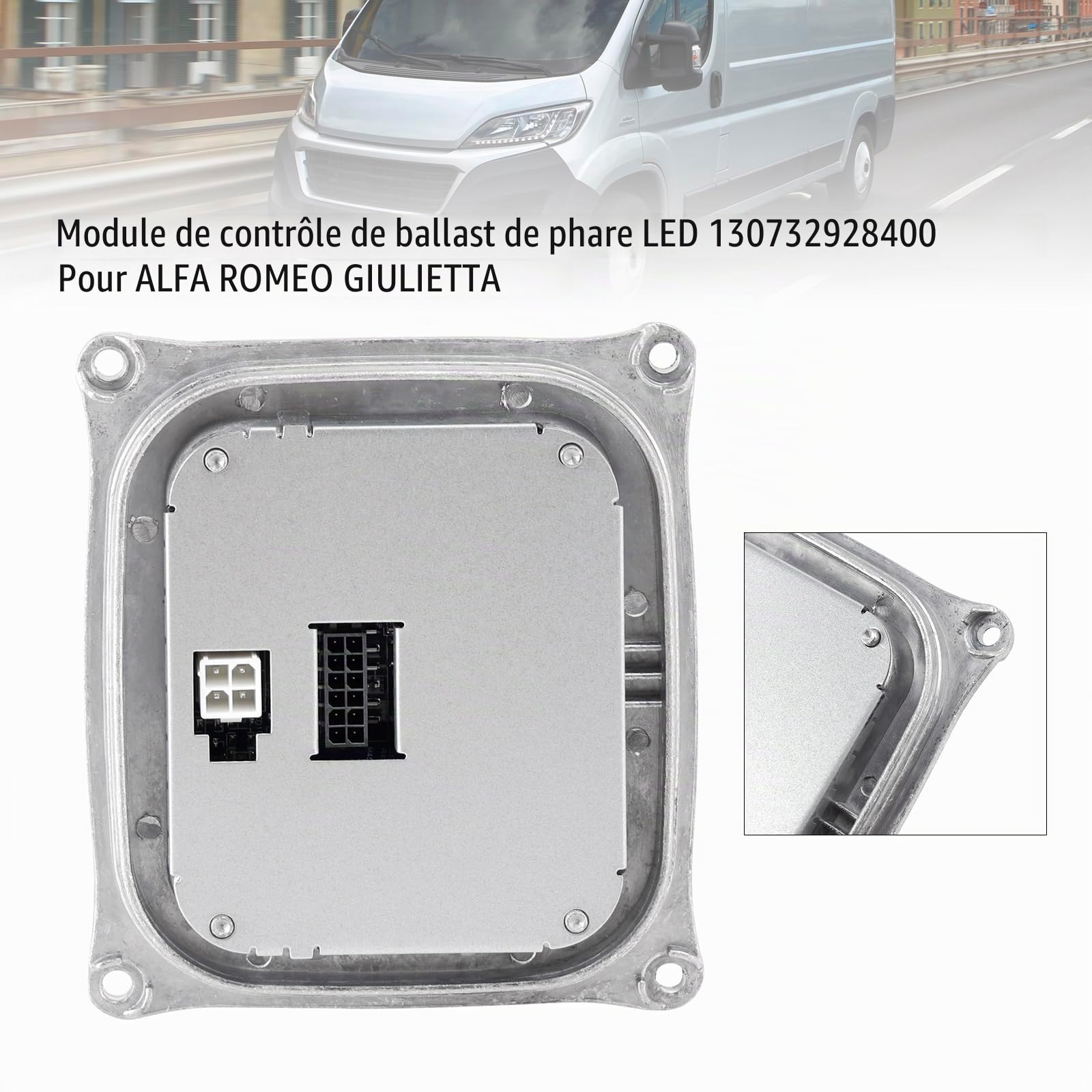Topteng LED Headlight Ballast Control Module 130732928400 adapté pour ALFA ROMEO GIULIETTA 2011-2016, adapté pour Maserati GranTurismo 4.7L V8 BJ 2013-2017