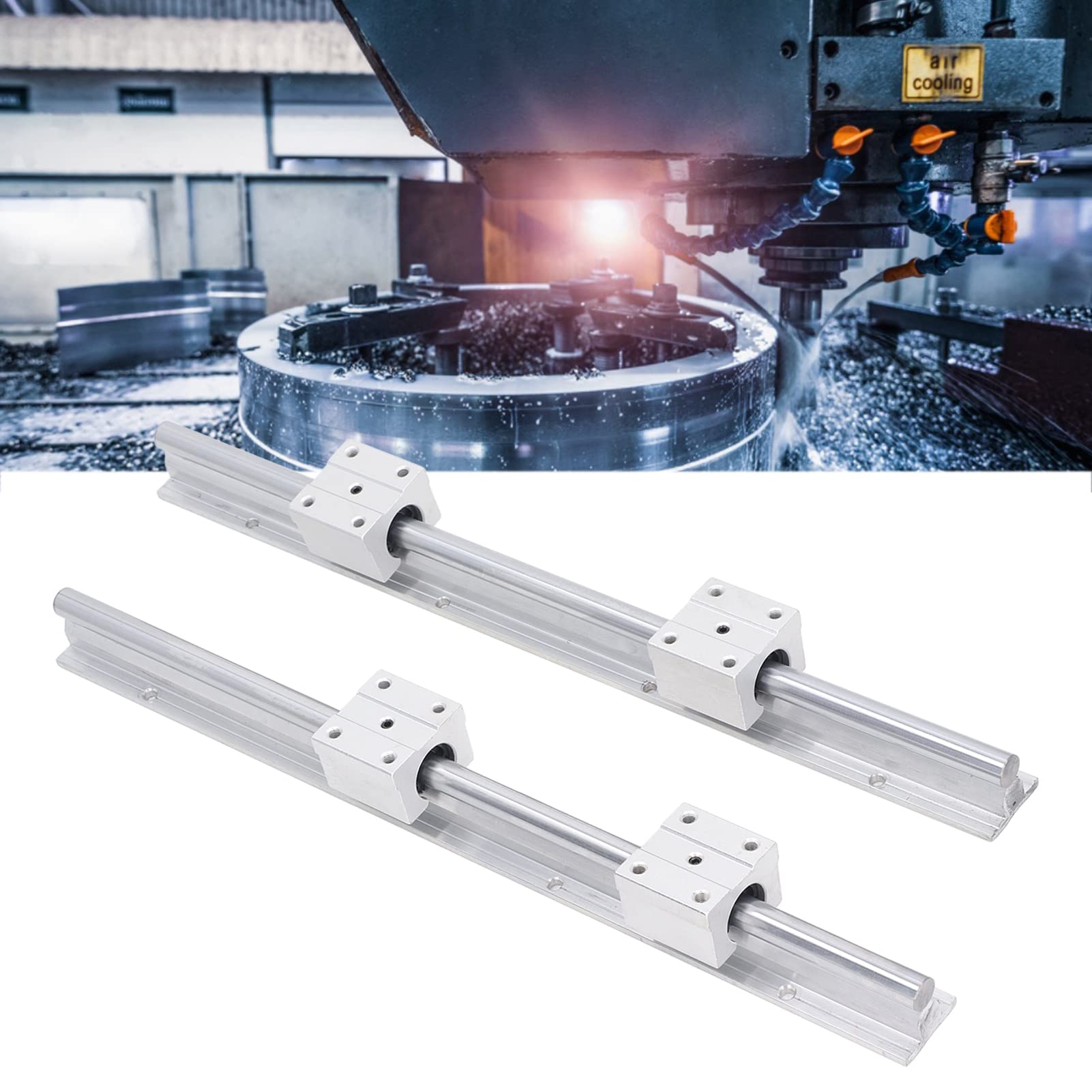6-teiliges Linearführungsschienen-Gleitblock-Set für reibungslosen und präzisen Betrieb SBR12UU Linearbewegungszubehör für Präzisionsmaschinen