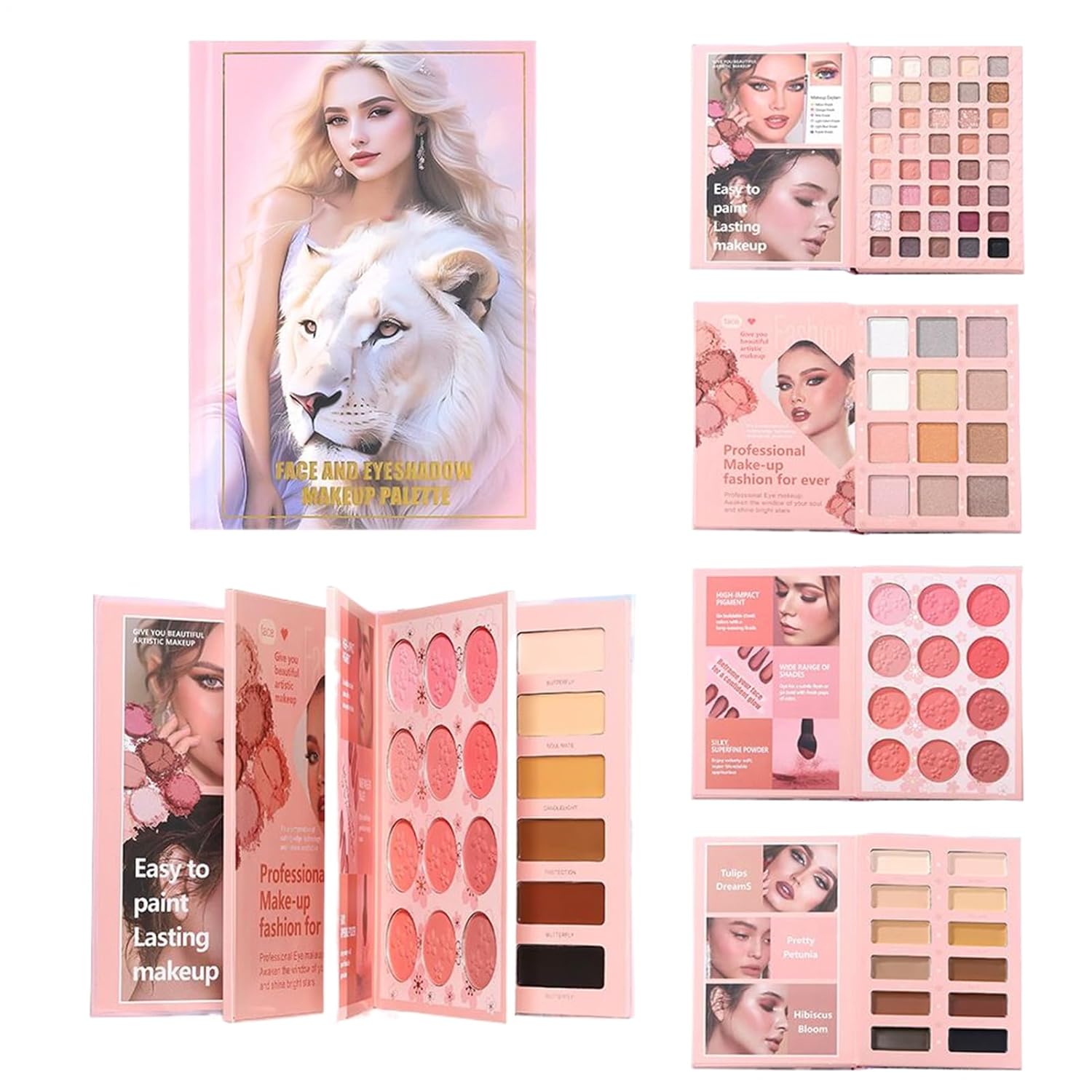 Makeup Palette, Long-Lasting, 1set, Pearl Matte Makeup Travel Pallet, Blush Eye Shadow Palette, Travel-Friendly, For Daily Commutes Dating School Parties