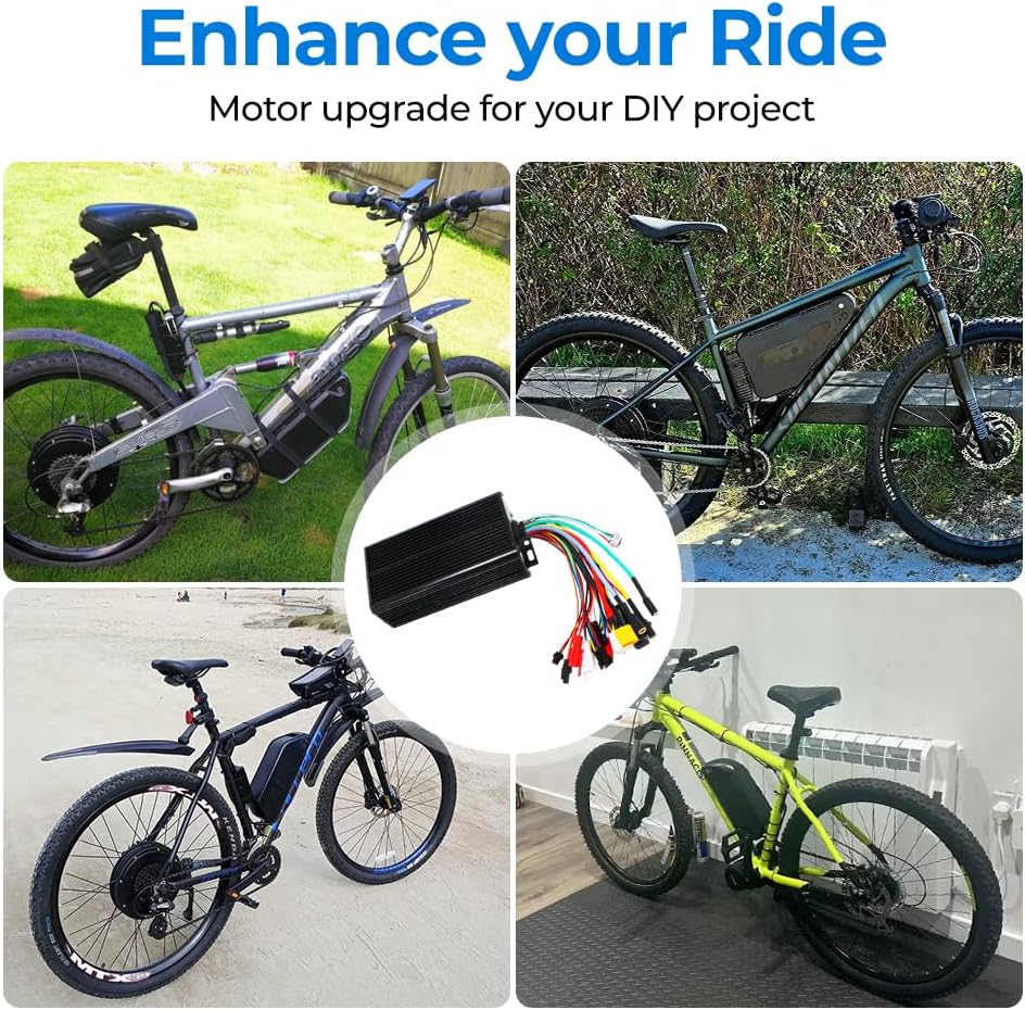 48V 60V 72V Smart Ebike Controller Kit with App Programmable Settings Intelligent Brushless Motor Controller for Electric Bicycle Scooter E-Scooter