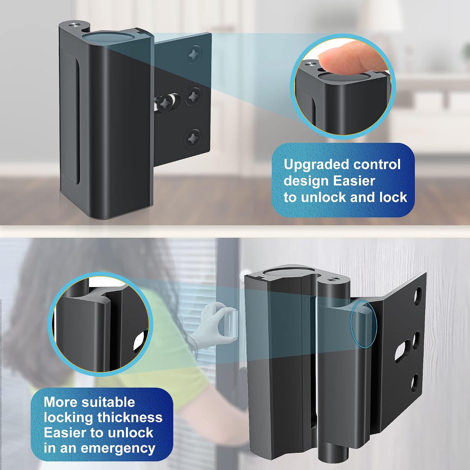 Door Reinforcement Lock, Withstands 800 lbs - Image 7