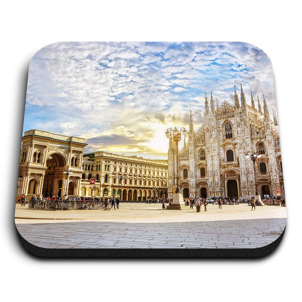 1 x Square MDF Fridge Magnet - Cathedral Duomo di Milano Milan 21321