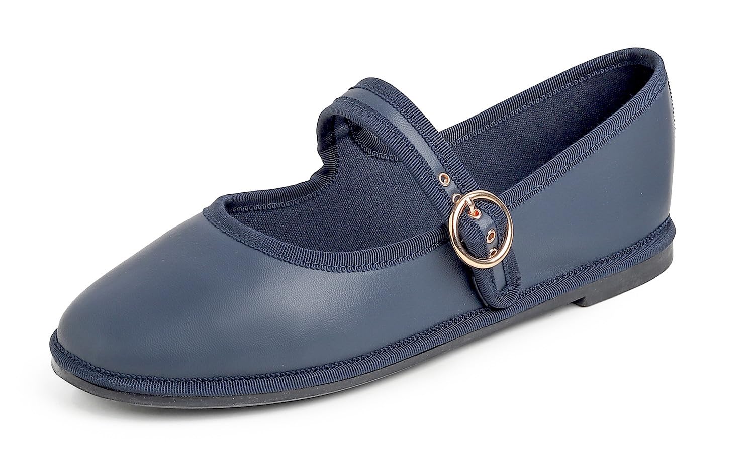 Feversole Satin Conmfort Mary Jane Halbschuhe,Flach Freizeit Tanzschuhe