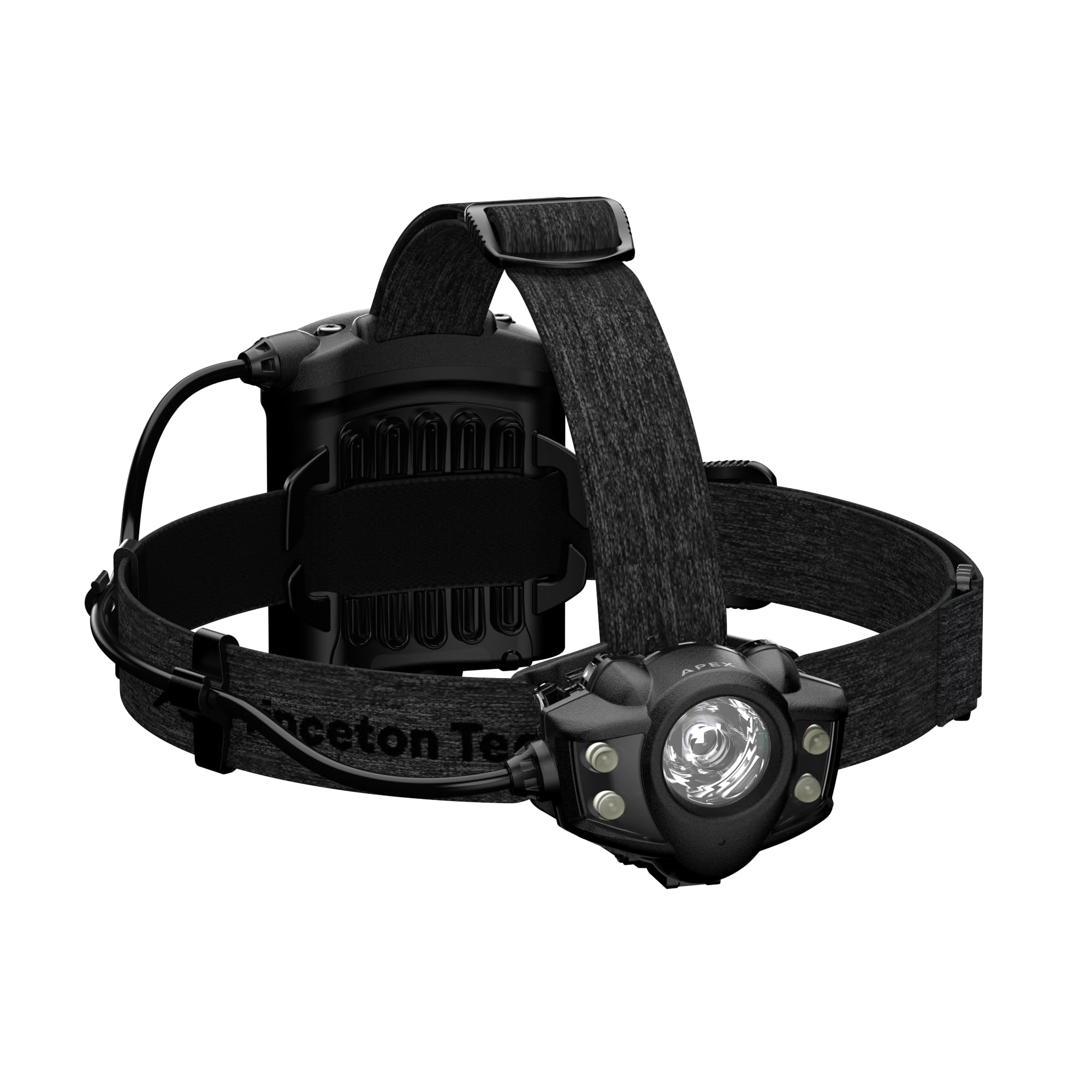 Princeton Tec Apex Industrial LED Headlamp 650 Lumen - Spot Beam and Flood Beam - with Hardhat Mount