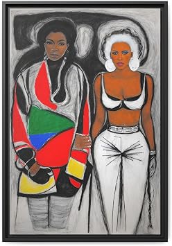 Canvas Print, Abstract Nude Painting Women, Framed Wall Art Decor, Multicolor Artwork, Home Office Decor, Nude@art, 32x48#9