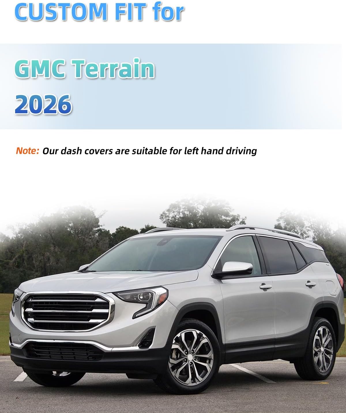 SKYLOTEC Dash Cover Mat Compatible with GMC Terrain 2026 Nonslip Dashboard Cover Protective Pad