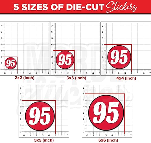 Miniatura 31 de Calcomanías personalizadas con números de carreras, calcomanías de vinilo troqueladas para casco duro, laptop, botella de agua, teléfono, Número