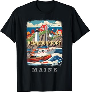 Kennebunkport Maine ME Coastal Charm SD968 T-Shirt