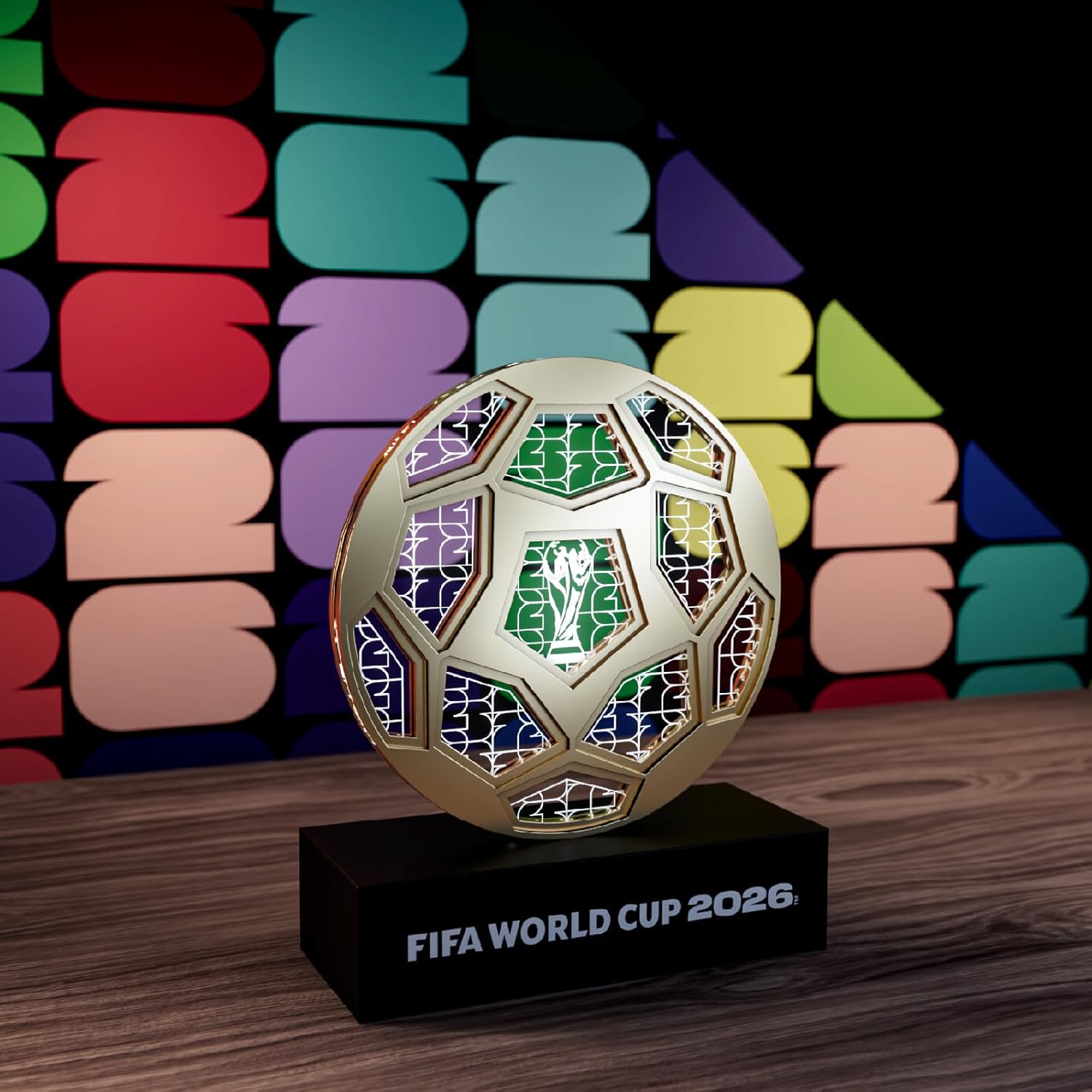 FIFA World Cup 2026™ Official Licensed LED Soccer Ball Replica – Collectible Decoration Light Up World Cup, Commemorative Lamp, Soccer Memorabilia Gift for Fans & Collectors for Home Office