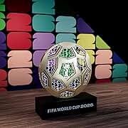 FIFA World Cup 2026™ Official Licensed LED Soccer Ball Replica – Collectible Decoration Light Up World Cup, Commemorative Lamp, Soccer Memorabilia Gift for Fans &amp; Collectors for Home Office
