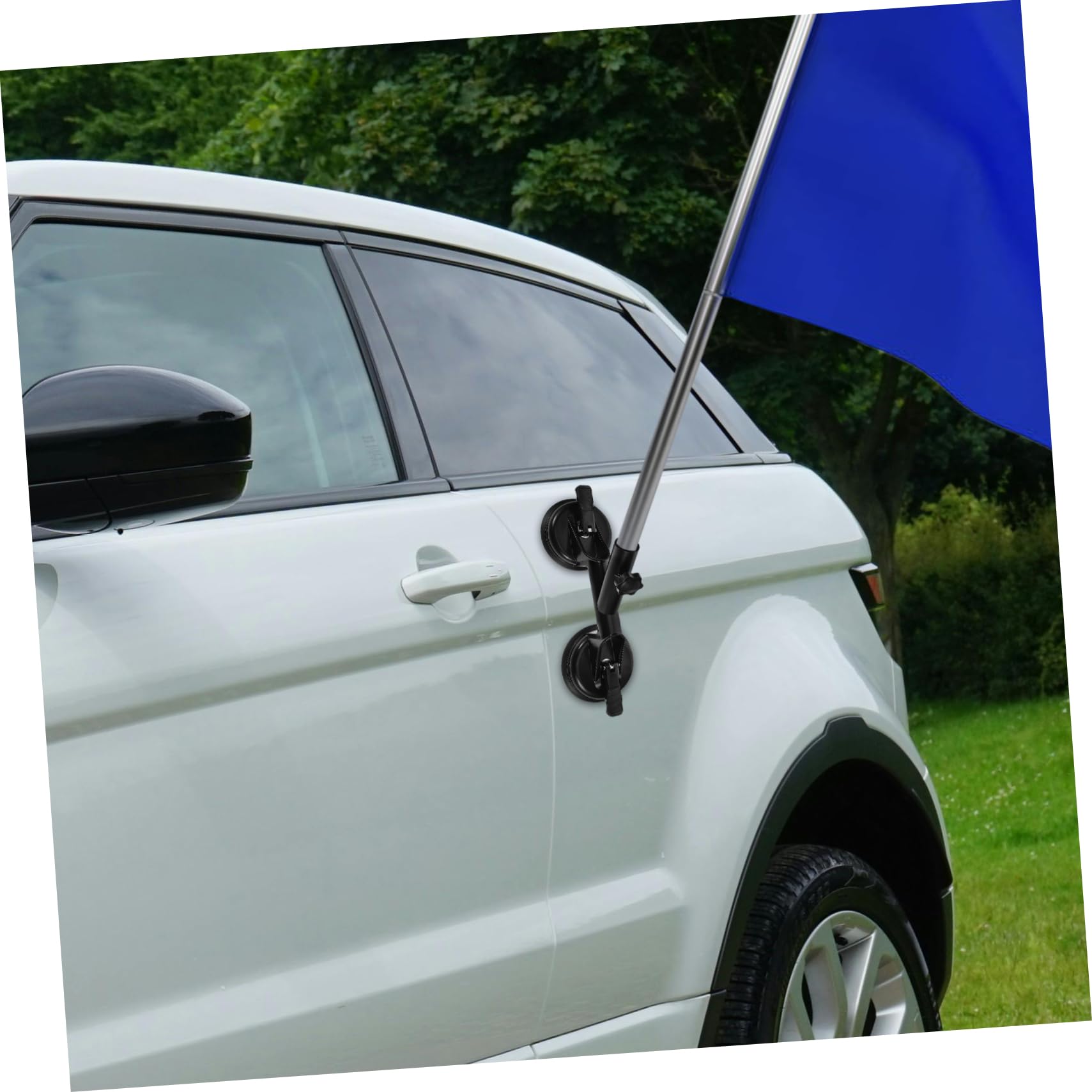 GALPADA Soporte para Mástiles de Bandera con Ventosa, Negro, Aluminio