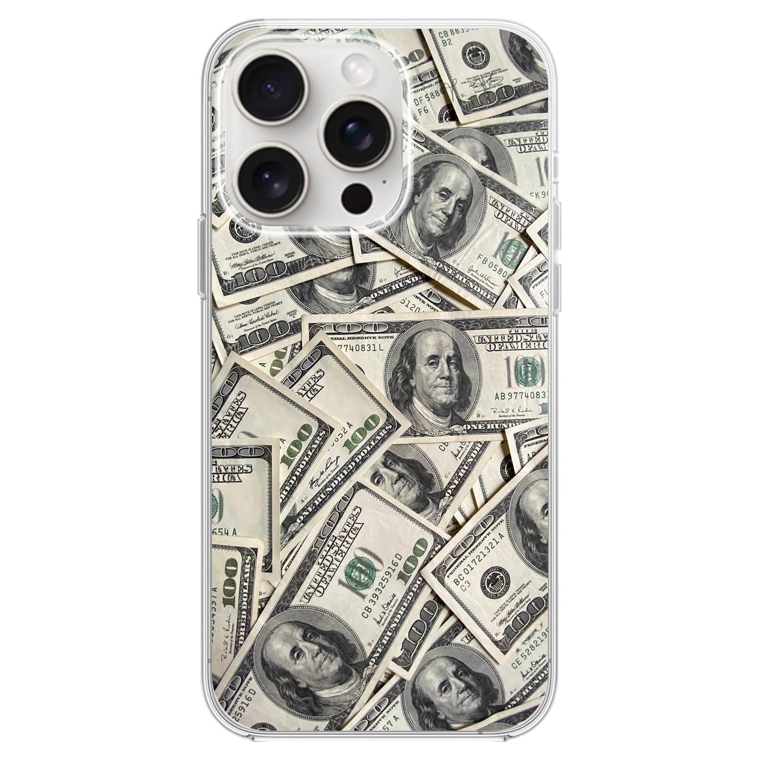 Coque iPhone 15 Pro billet 100 dollars en TPU souple Blingy's - 7