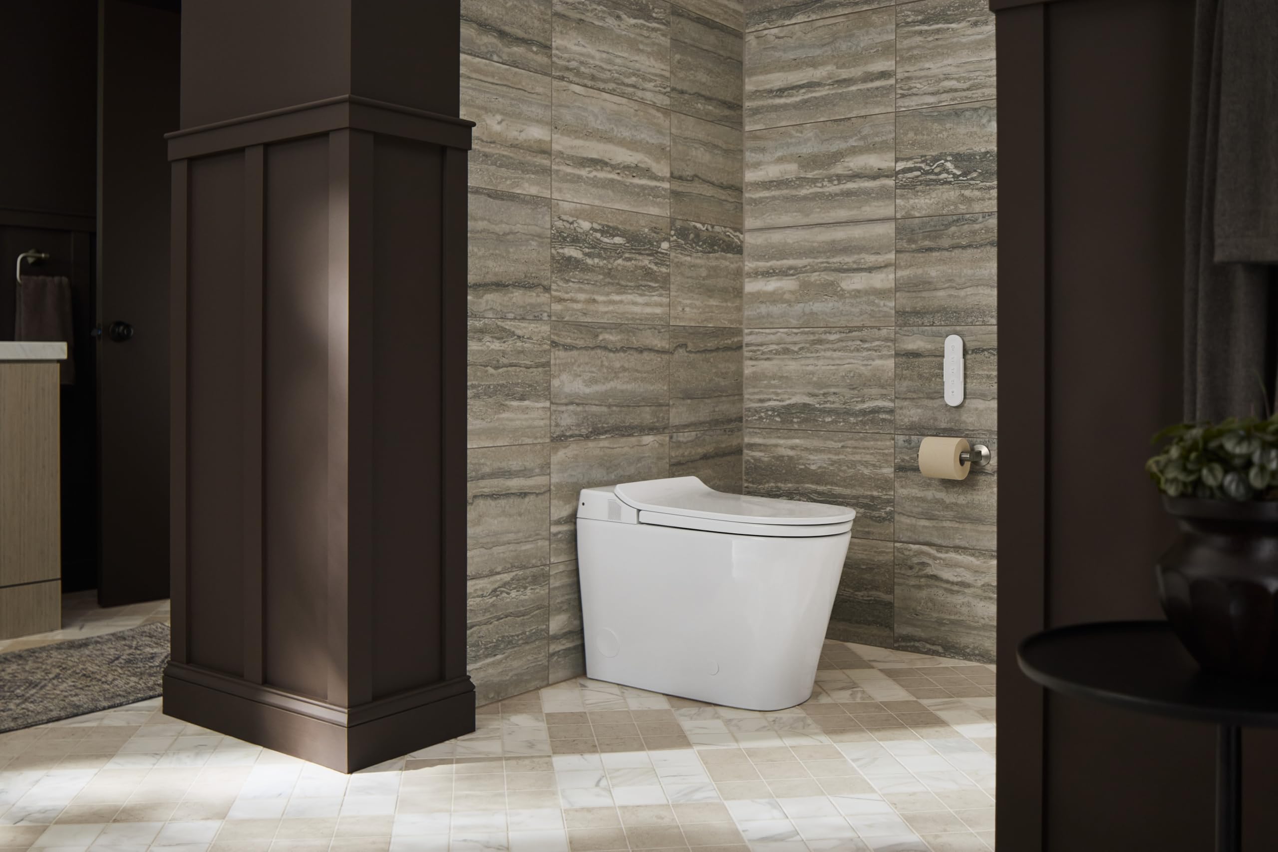 Kohler Doble capa de una pieza extendida inodoro delgado salpicaduras