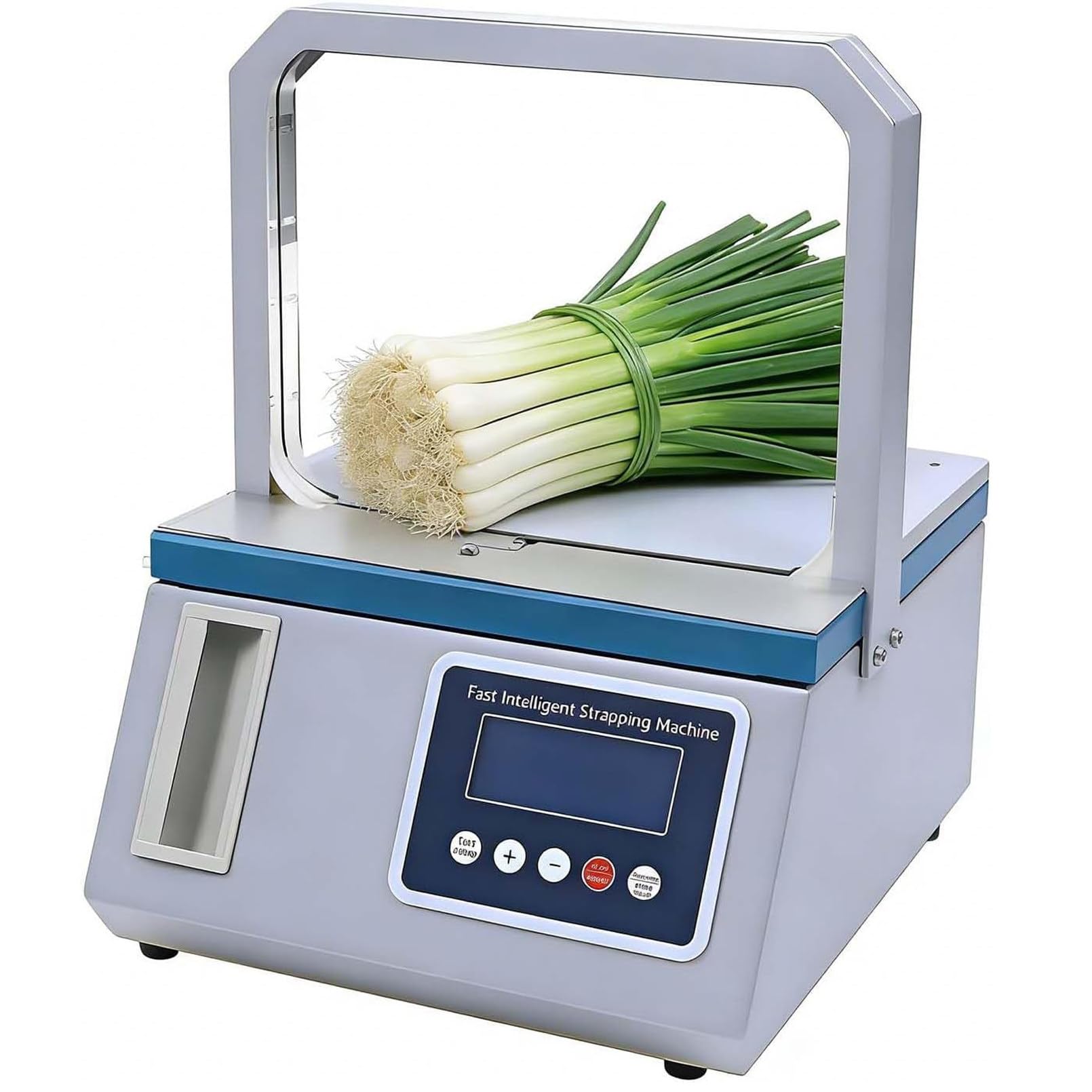 ZXINXIN Automatic Bundling Machine Strapping Machine Automatic Tape Strapping Machines Photoelectric Induction Vegetable Tying Machine for 12mm Tape Bundling 32 * 17