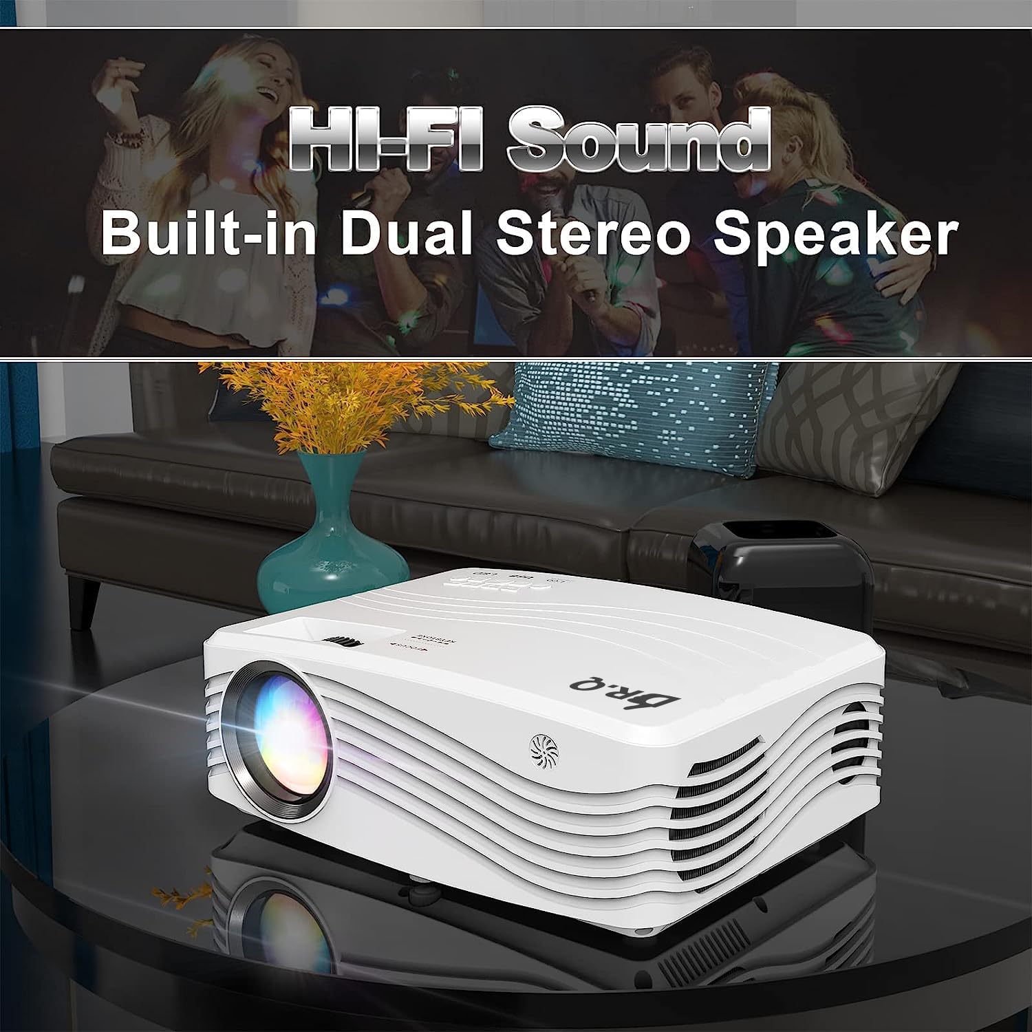 Vidéoprojecteur natif 1080P Full HD 5G WiFi 4K écran 300" portable