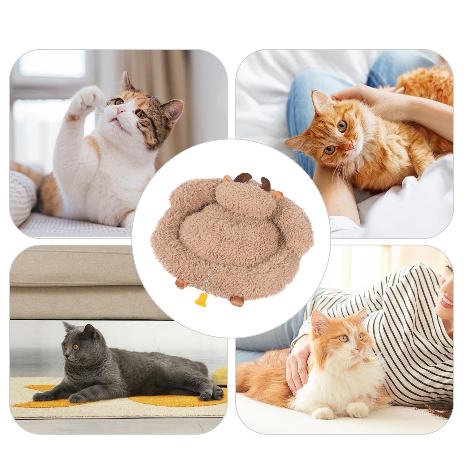 Cuccia Per Gatti A Forma Di Grotta Tunnel Della Casa Accogliente Per Il | Cuccia Riscaldata per da Interno Per Animali Domestici Interno Esterno Natale Inverno Casa Viaggio Camera Da Balcone