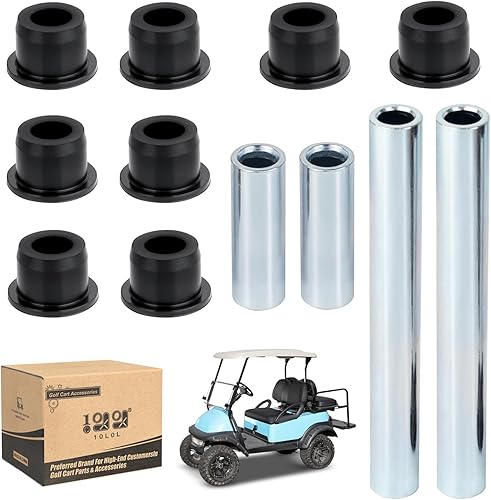 10L0L Kit de bujes de brazo de control de carrito de golf para Club Car Precedent 2004-up, OEM # 102287601, 102287701, 102956201