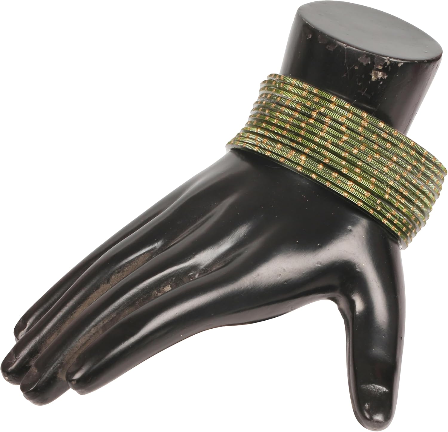Touchstone Indian Bollywood Pretty Fashion Golden Dots Gorgeous Vintage Textured Attractive Designer Jewelry Bangle Bracelets for Women.