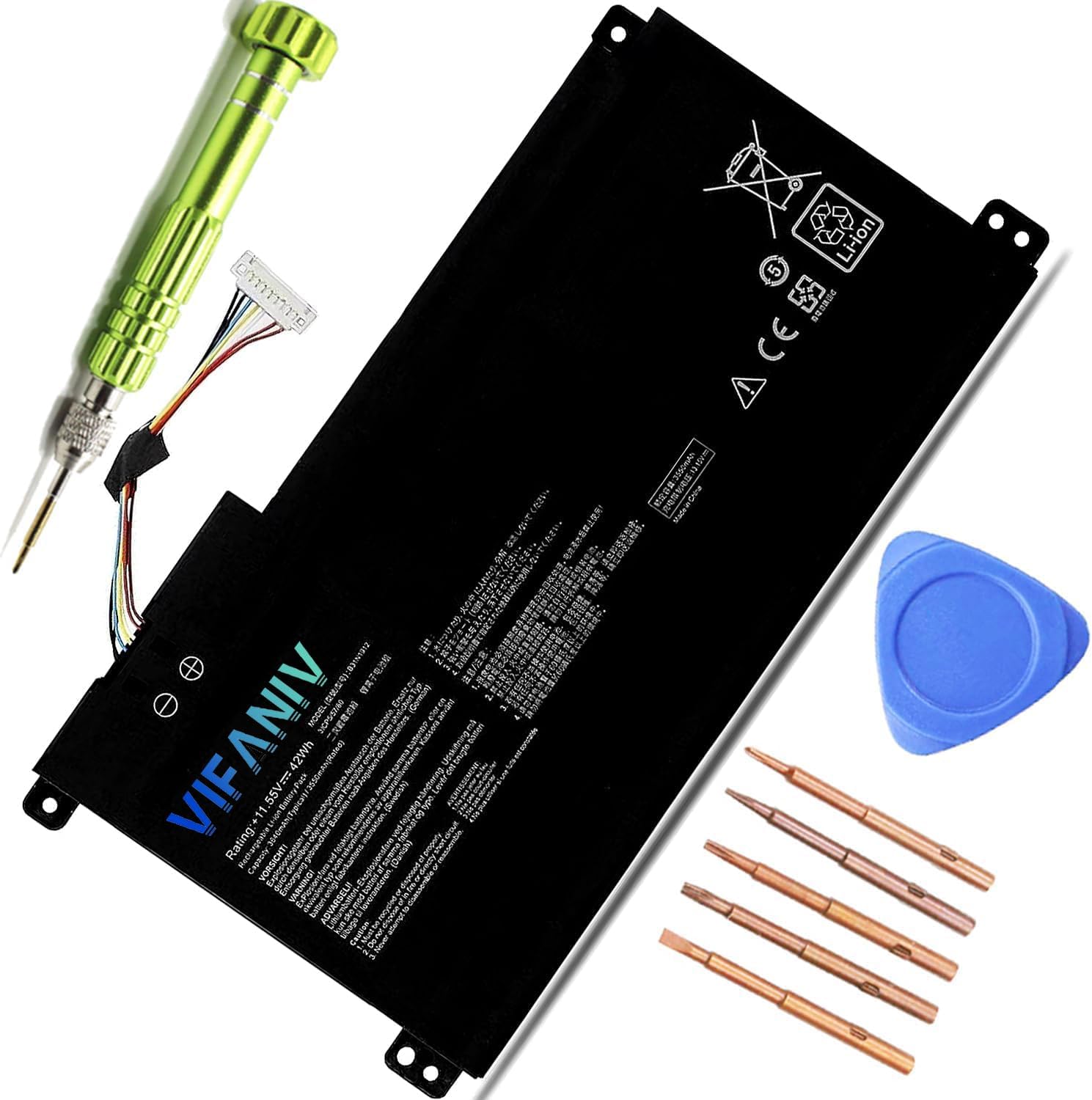 B31N1912 C31N1912 Laptopbatterij Compatibel voor Asus VivoBook 14 E410 E410MA-EK007TS E410KA L410 L410MA-BV037TS F414MA E510MA E510KA L510MA 0B200-037TS 68000 0 42Wh