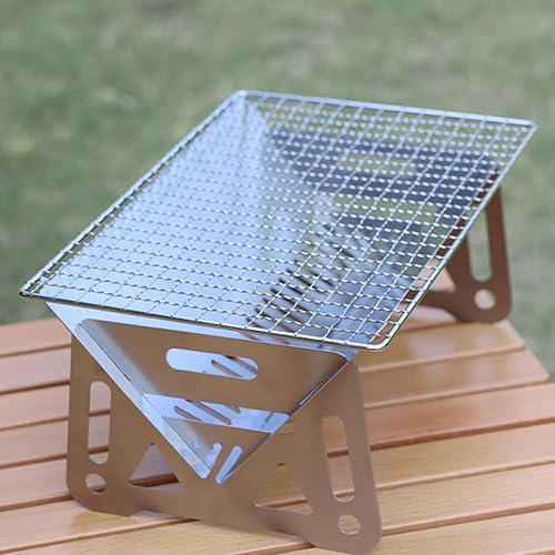 Miniatura 6 de Estufa de barbacoa de camping, fogata portátil para camping, picnic al aire libre parrilla de hoguera de cocina, suministros de camping estufa de