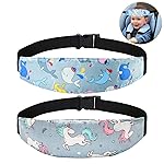Baby Carseat Head Support,Car seat Straps Pillow Support Ban,Stroller Neck Relief Strap Headrest,Slumber Sling Sleep Positioner for Toddler Infants Child Children Kids(Gray Whale