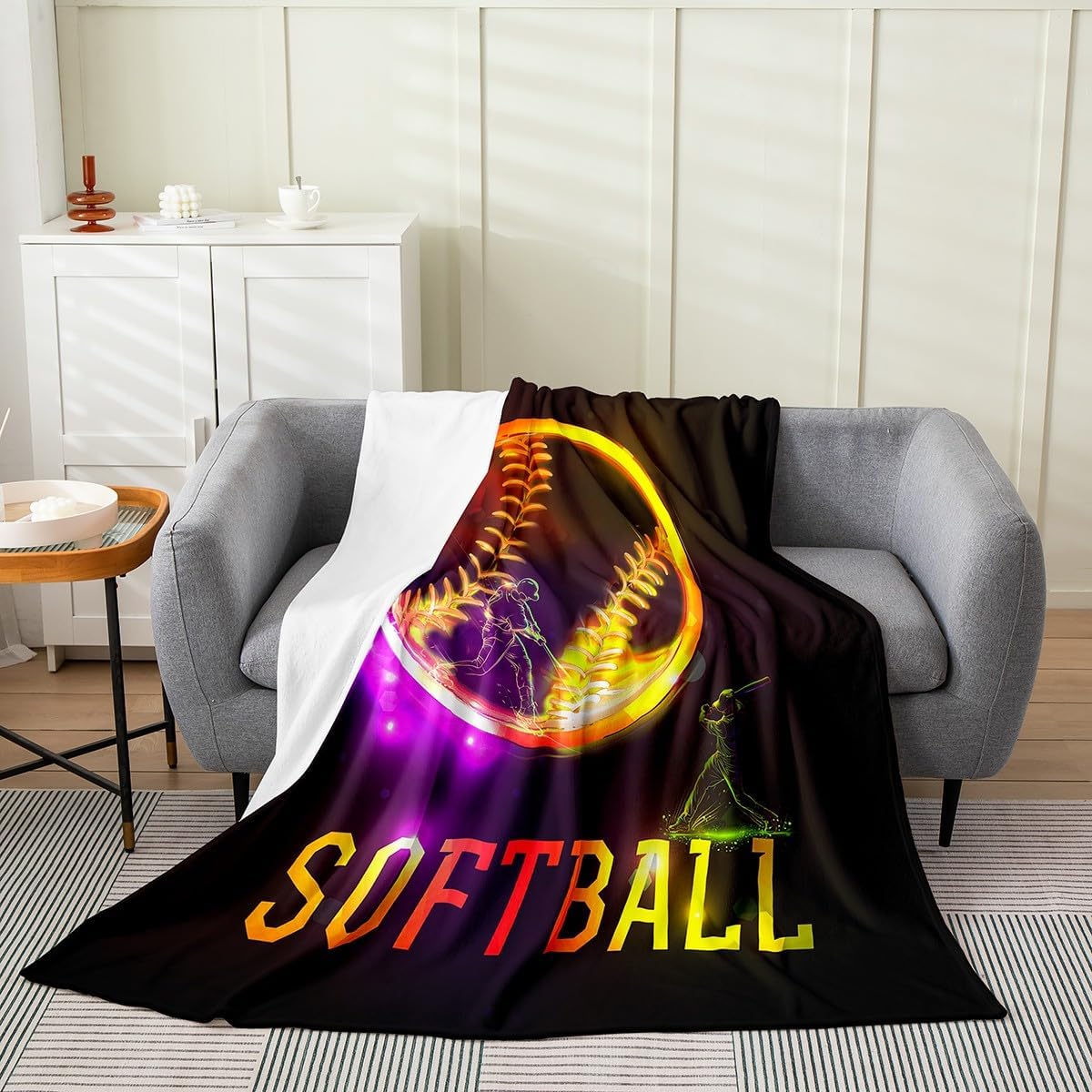 Ice Skate Flannel Blanket Warm Lightweight,Boys Girls Roller Skating Game Lover Fuzzy Warm Blanket for Boys Girls Women,Watercolor Neon Stars Sport Theme Bed Sofa Couch Blankets Queen 90"x90"