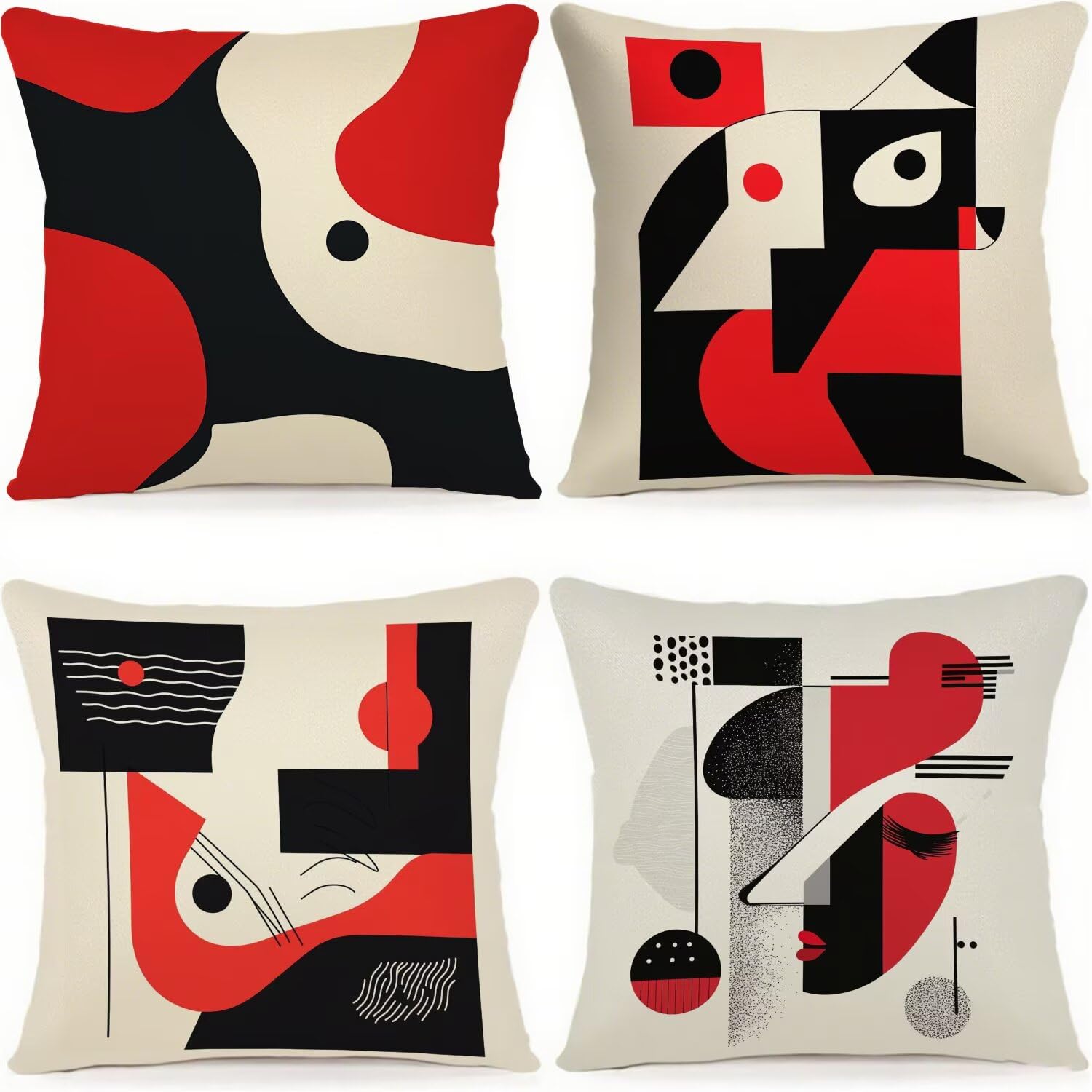 Housse coussin exterieur 90x90cm rouge jardin salon terrasse deco moderne